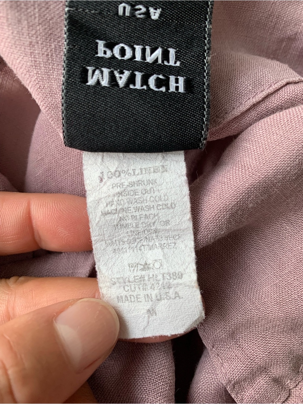 Match Point 100% Linen ¼ Button-Front Linen Tunic Size M Made in USA - Picture 7 of 11